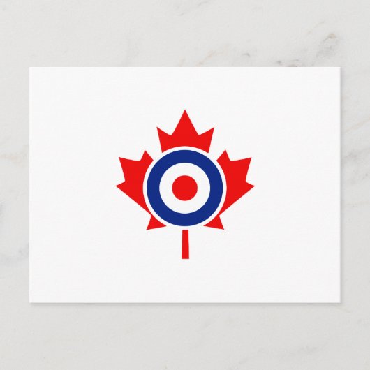 Carte Postale Rounde canadienne de la feuille d'érable Mod CANAD (Devant)