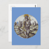 Carte Postale Roundel avec Saint Jean Le Baptiste (Devant / Derrière)