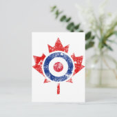 Carte Postale Roundel Canada Curling Hockey Cible Grunge Ice (Debout devant)