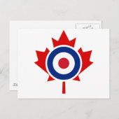 Carte Postale Roundel cible de hockey de curling de Mod Canada (Devant / Derrière)
