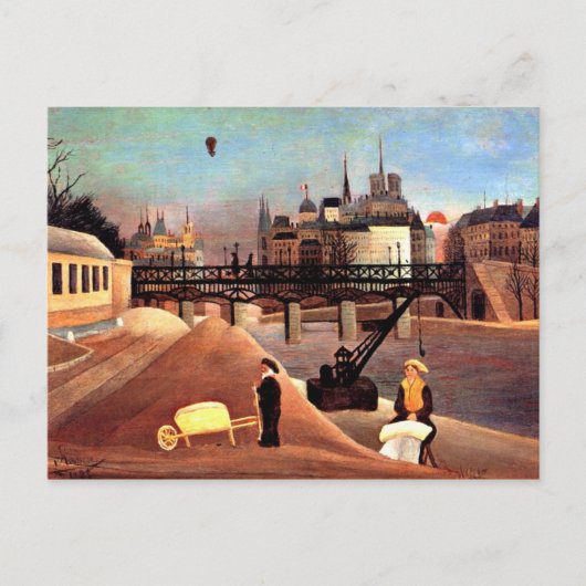 Carte Postale Rousseau - Île Saint-Louis et Notre-Dame (Devant)