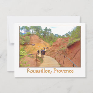 Carte Postale Roussillon, Provence, falaises ocre et roses