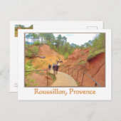 Carte Postale Roussillon, Provence, falaises ocre et roses (Devant / Derrière)