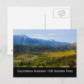 Carte Postale Route 108 Sonora Pass (Devant / Derrière)