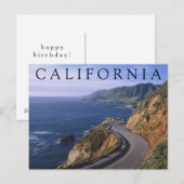 Carte Postale Route 1 | Carmel Californie | Joyeux Anniversaire (Devant / Derrière)