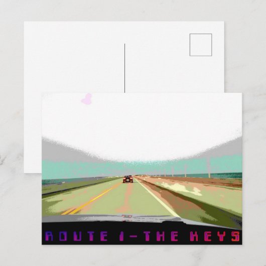 Carte Postale Route 1, Floride (Devant / Derrière)