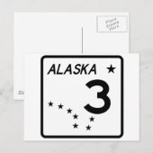 Carte Postale Route 3 de l'Alaska (Devant / Derrière)