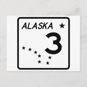 Carte Postale Route 3 de l'Alaska