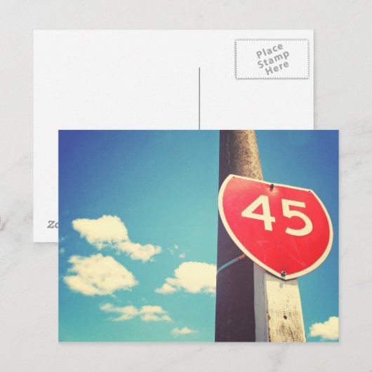 Carte Postale Route 45 (Devant / Derrière)