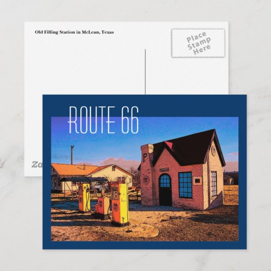 Carte postale Route 66 (Devant / Derrière)