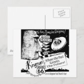 Carte Postale Route 66 Alien UFO (Devant / Derrière)