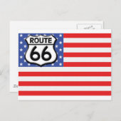 Carte Postale Route 66 American Flag Patriotic (Devant / Derrière)