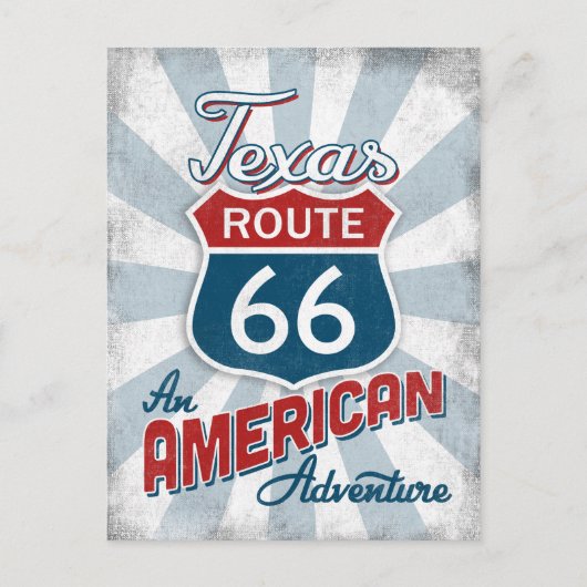 Carte Postale Route 66 Amérique Vintage (Devant)