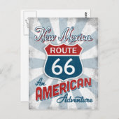 Carte Postale Route 66 Amérique Vintage (Devant / Derrière)