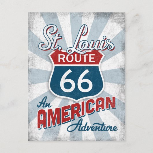 Carte Postale Route 66 Amérique Vintage Missouri (Devant)