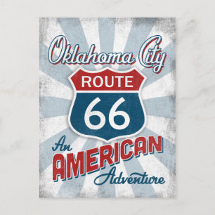 Carte Postale Route 66 Amérique Vintage Oklahoma