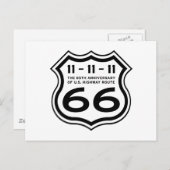 Carte postale Route 66 Anniversaire (Devant / Derrière)