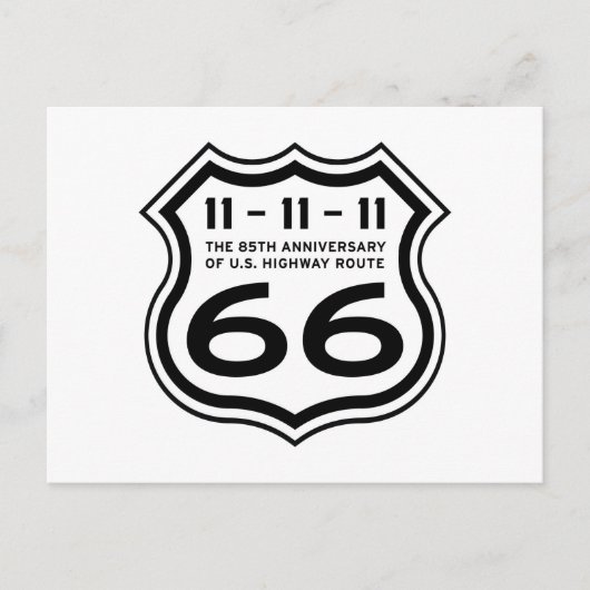 Carte postale Route 66 Anniversaire (Devant)