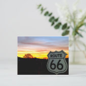Carte Postale Route 66 au coucher du soleil (Debout devant)