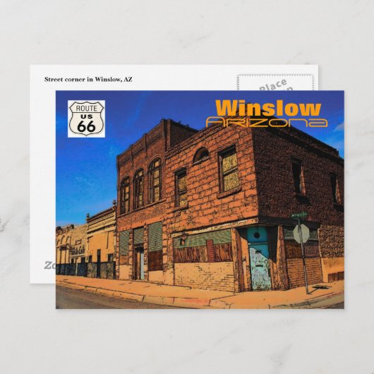 Carte postale Route 66 (AZ) (Devant / Derrière)