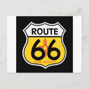 Carte Postale Route 66 Bouclier du Nouveau-Mexique