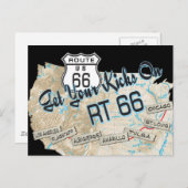 Carte Postale route 66 cadeaux (Devant / Derrière)