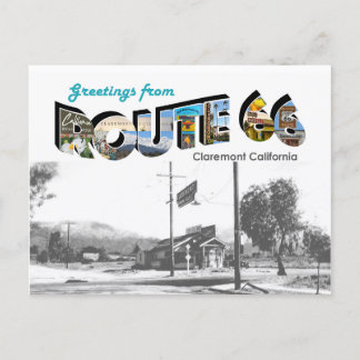 Carte Postale Route 66 Claremont Postcard