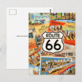 Carte Postale  Route 66 Colorful Postcard (Devant / Derrière)