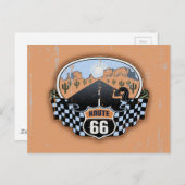 Carte Postale Route 66 Désert (Devant / Derrière)