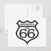 Carte Postale Route 66 du Nouveau-Mexique (Devant / Derrière)