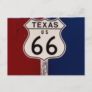 Carte Postale Route 66 du Texas vintage