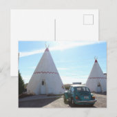 Carte Postale Route 66 Motel TeePee Vintage (Devant / Derrière)