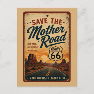 Carte Postale Route 66 Mother Road Héritage du désert du Sud-Oue