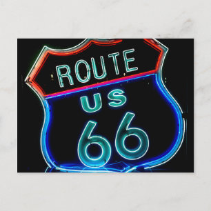Carte Postale Route 66 néon photo