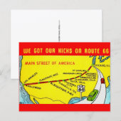 Carte postale Route 66 - On s'éclate (Devant / Derrière)