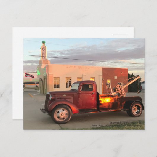 Carte Postale Route 66 : U Drop Inn | Shamrock, TX (Devant / Derrière)