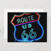 Carte postale Route 66 vintage (Devant / Derrière)