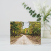 Carte Postale Route à Changement de Saisons Merci (Debout devant)