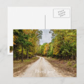 Carte Postale Route à Changement de Saisons Merci (Devant / Derrière)