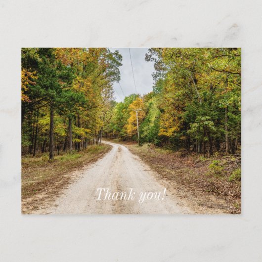 Carte Postale Route à Changement de Saisons Merci (Devant)