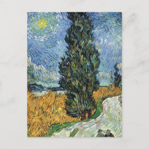 Carte Postale Route avec cyprès de Van Gogh Impressionnisme