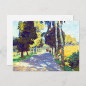 Carte Postale Route bordée d'arbres par Carl Moll (Devant / Derrière)