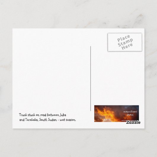 Carte postale Route boueuse (Dos)