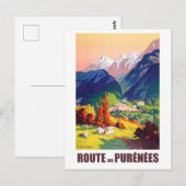 Carte Postale Route dans les Pyrénées, France (Devant / Derrière)