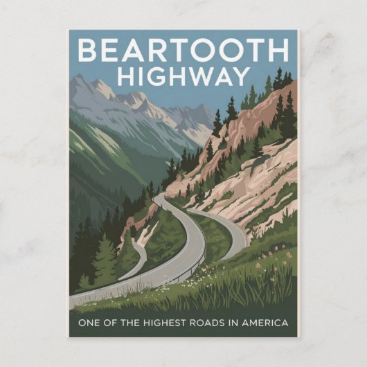 Carte Postale Route de Beartooth (Devant)
