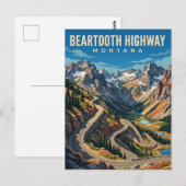 Carte Postale Route de Beartooth Montana (Devant / Derrière)
