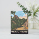 Carte Postale Route de Black Hills, Mont Rushmore, SD, Voyage (Debout devant)