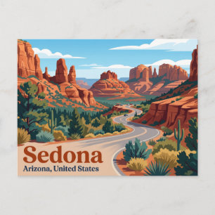 Carte Postale Route de boucle de roche rouge de Sedona Arizona
