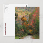 Carte Postale Route de campagne en automne (Devant / Derrière)