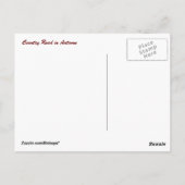 Carte Postale Route de campagne en automne (Dos)